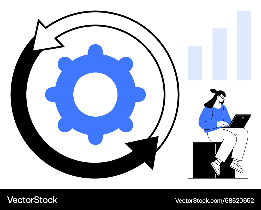 Process Efficiency & Workflow Vector Image