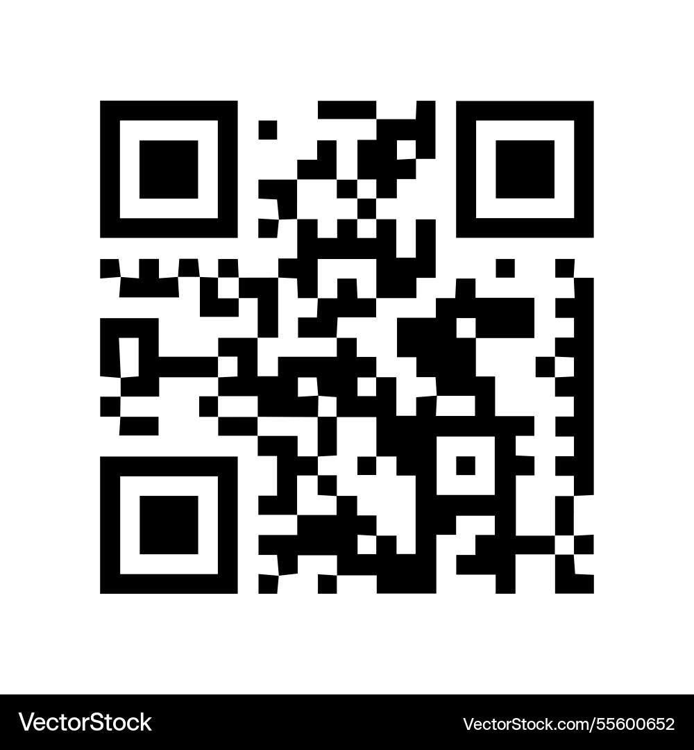 Qr code icon template of quick response matrix Qr code icon template of quick response matrix vector image