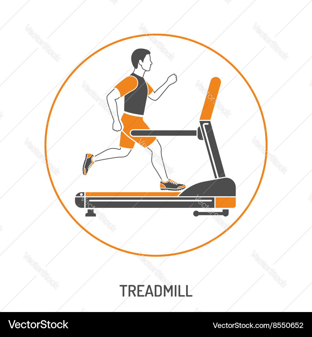 Runner on treadmill concept Vector Image