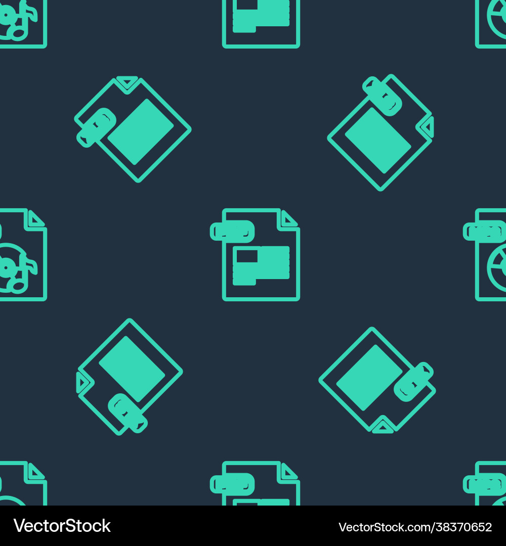 Set line pdf file document xls and mp3 Set line pdf file document xls and mp3 vector image