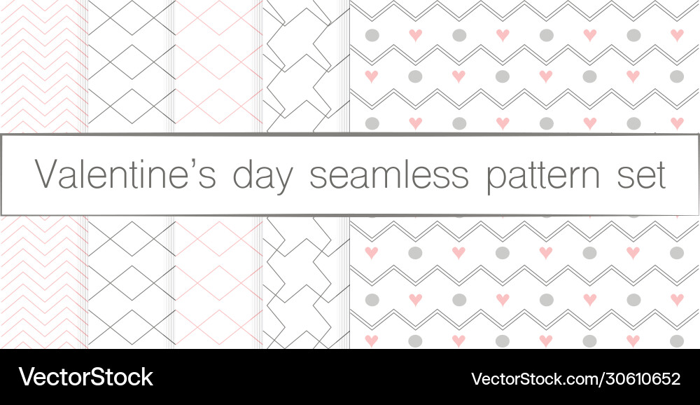 Simple ornament seamless patterns set use Simple ornament seamless patterns set use vector image