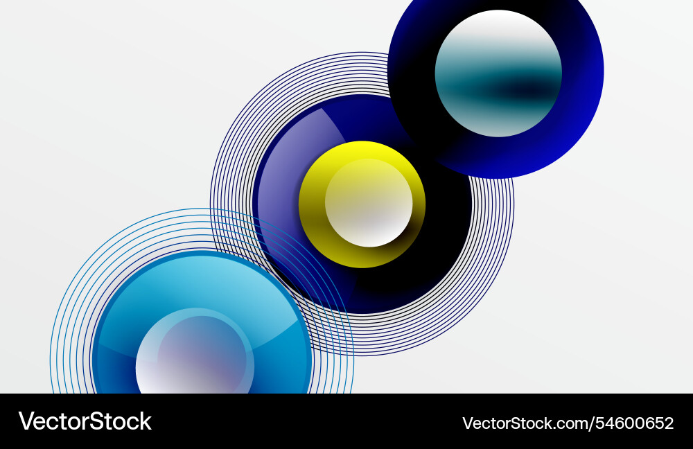 Sleek with overlapping circles in vibrant Sleek with overlapping circles in vibrant vector image
