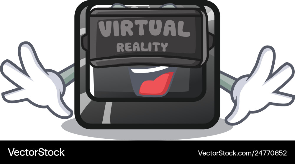 Virtual reality button print screen isolated Vector Image