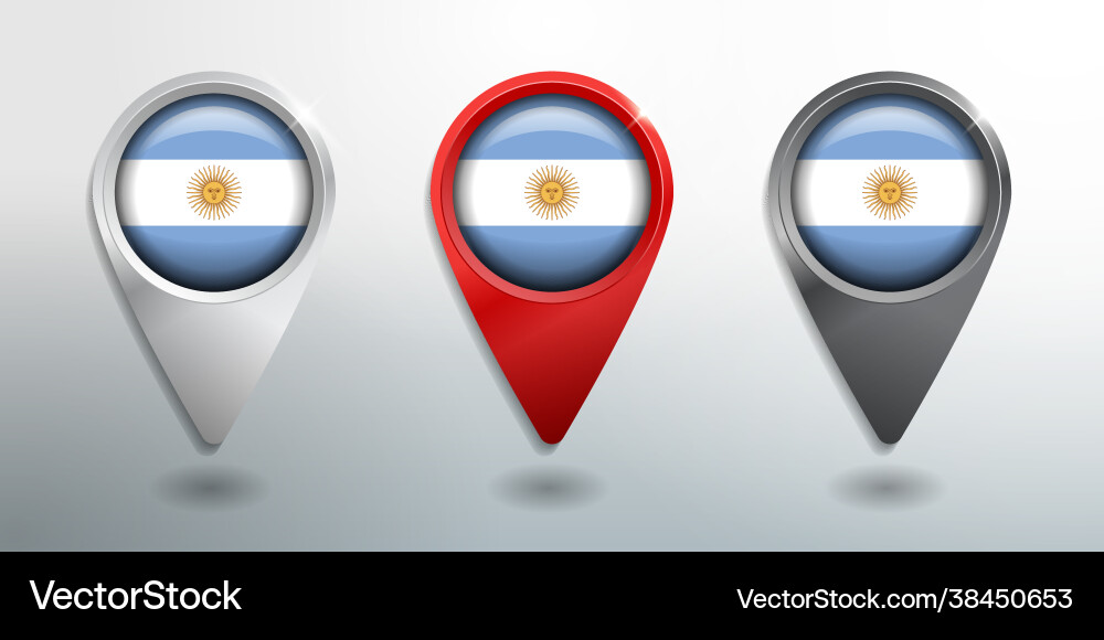 3d pointer tag and location marker with round vector image