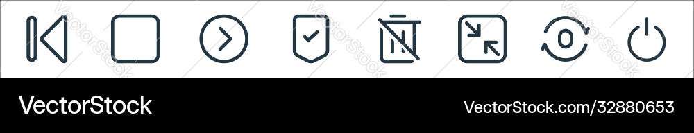 Interface line icons linear set quality Interface line icons linear set quality vector image