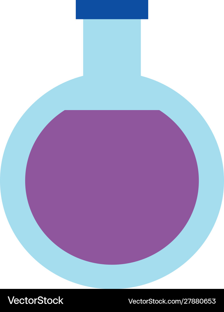 Isolated laboratory flask flat design Vector Image