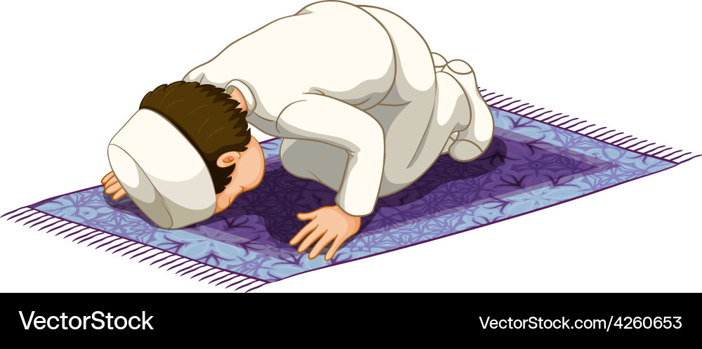 Muslim praying Royalty Free Vector Image - VectorStock