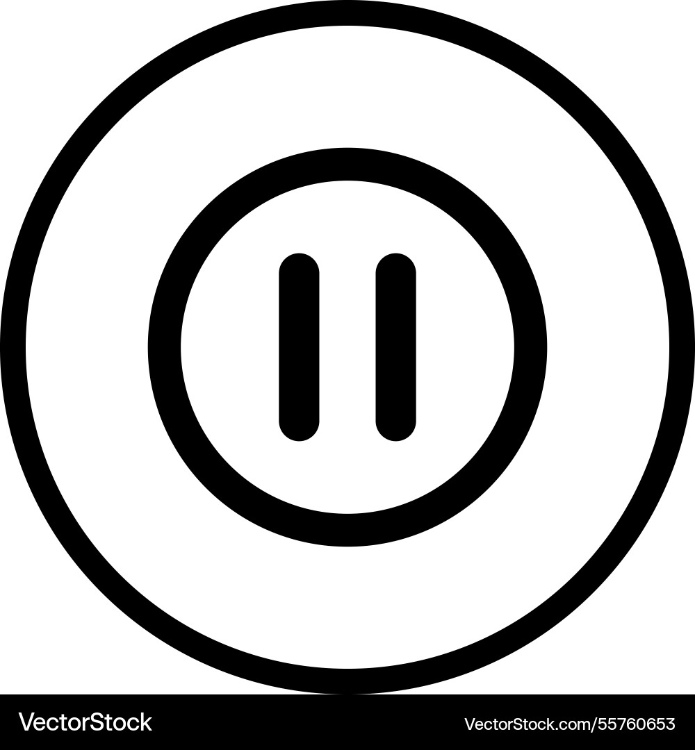 Pause button icon design Vector Image