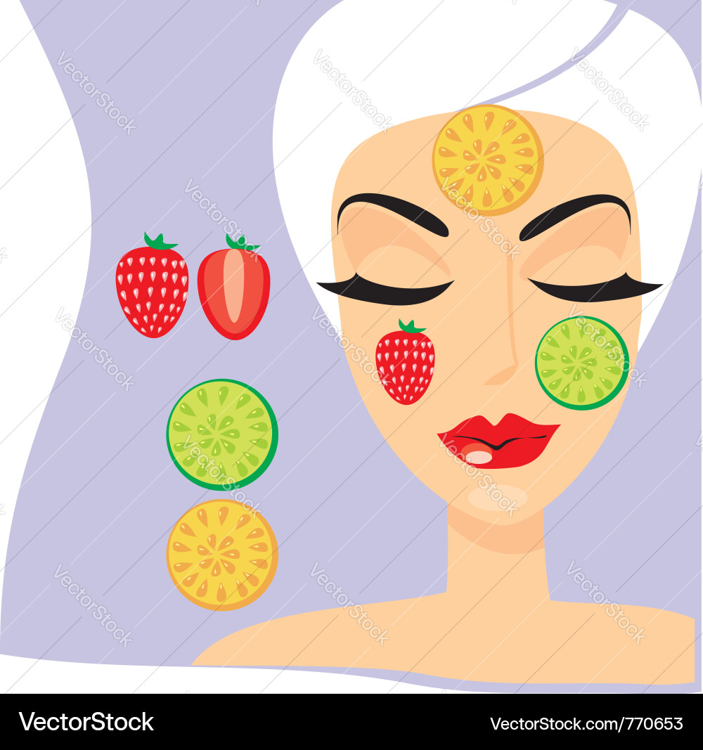 Refreshing Cucumber Facial vector image