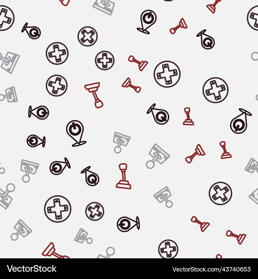 Set line power button game controller or joystick Set line power button game controller or joystick vector image