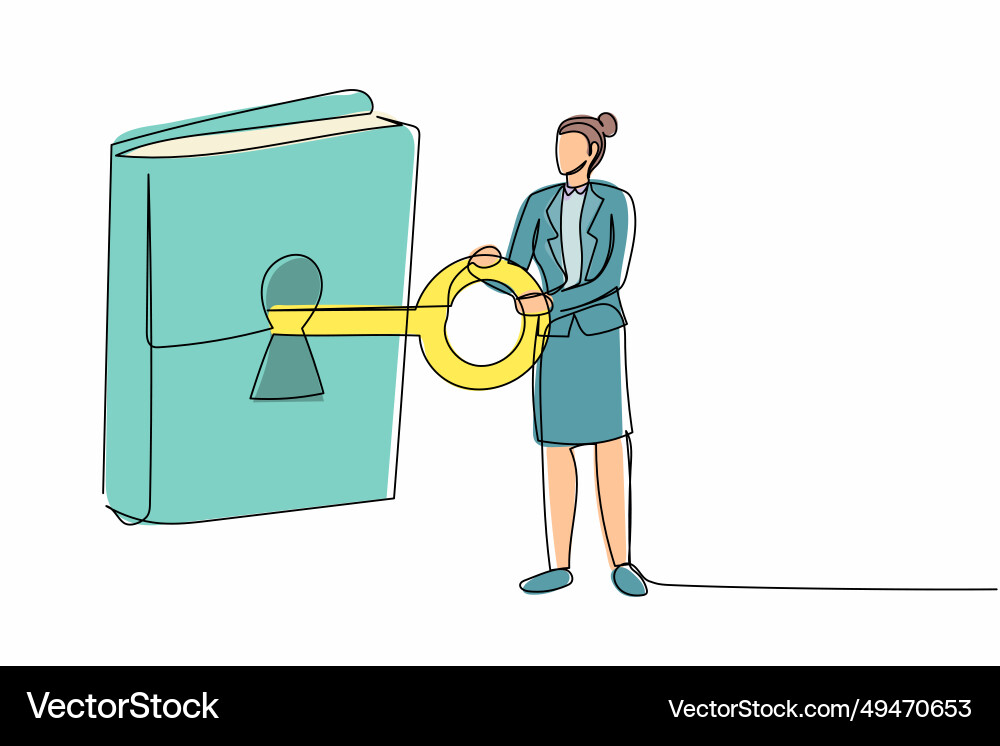 Single continuous line drawing intelligent Vector Image