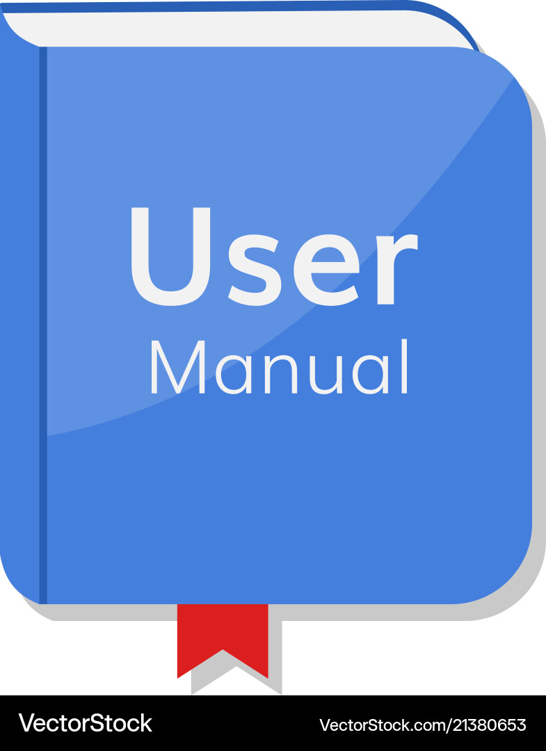 User manual tutorial icon User manual tutorial icon vector image