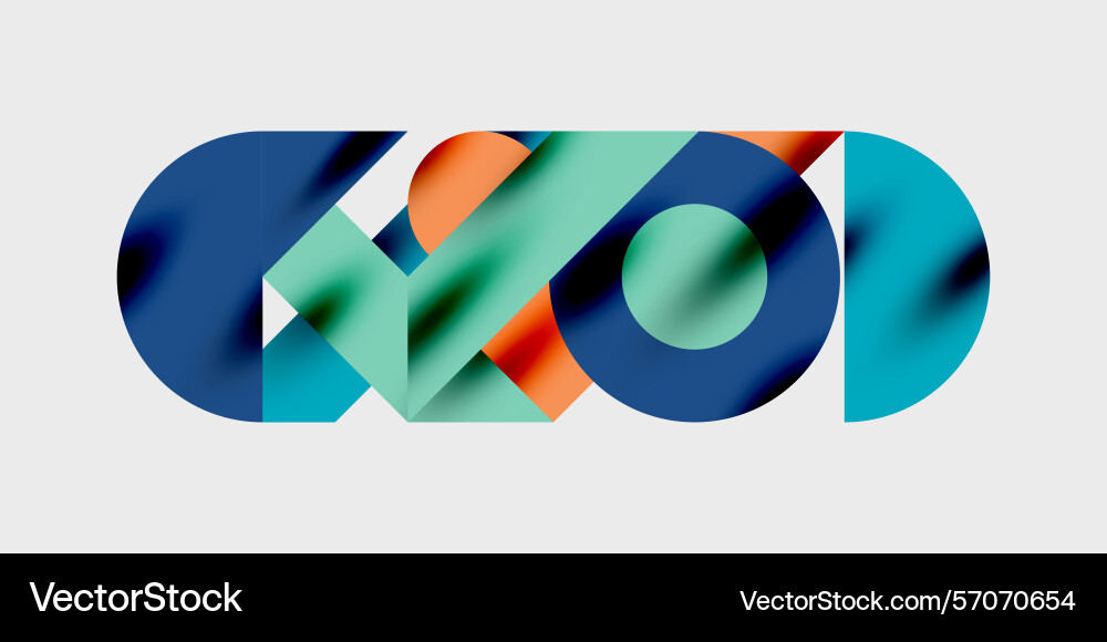 Abstract graphic design features overlapping Vector Image