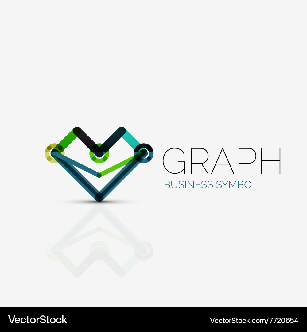 Abstract logo idea linear chart or graph Vector Image