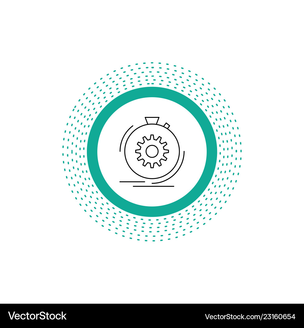 Action fast performance process speed line icon Action fast performance process speed line icon vector image