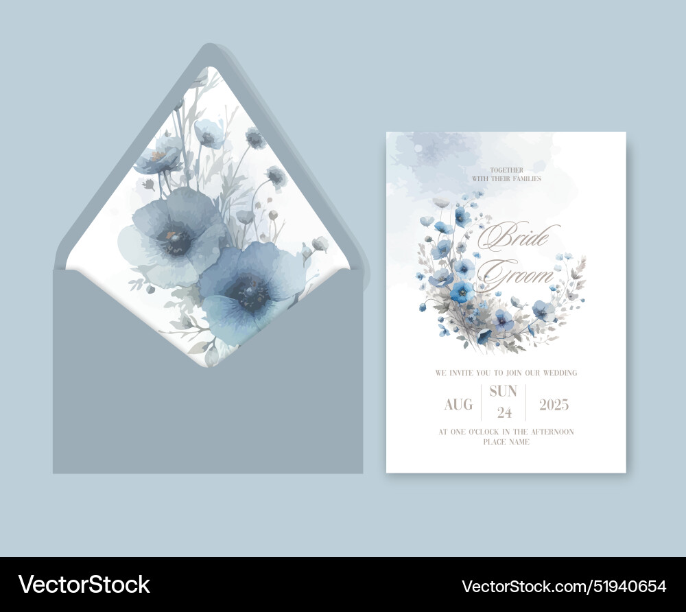 Aquarell Hochzeit Einladung Vorlage Set Aquarell Hochzeit Einladung Vorlage Set vektorbild
