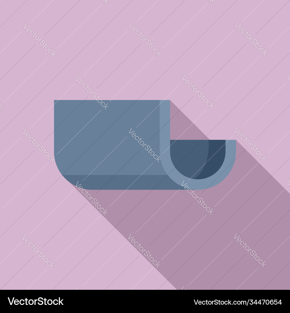 Architecture gutter icon flat style Architecture gutter icon flat style vector image