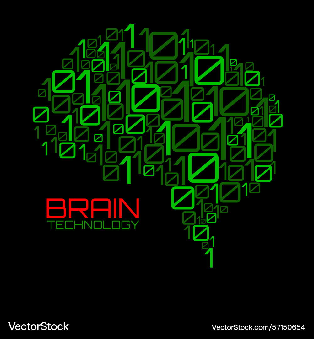 Artificial intelligence abstract brain vector image