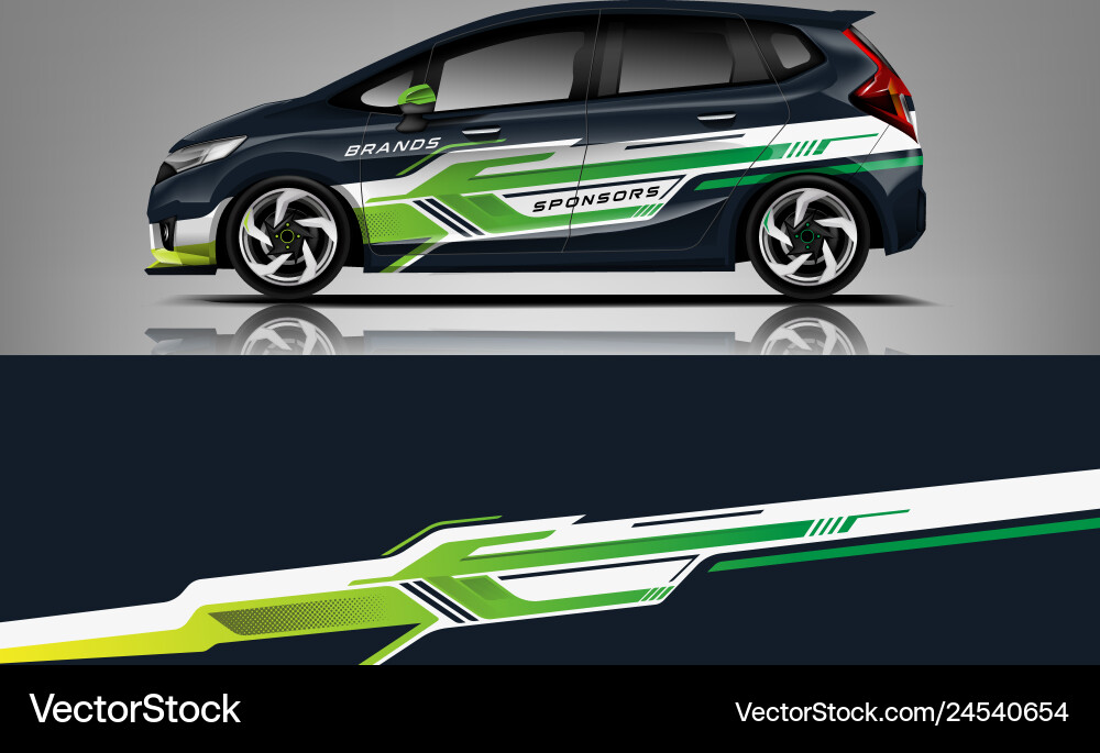 Car decal wrap design graphic abstract stripe Car decal wrap design graphic abstract stripe Vector Image