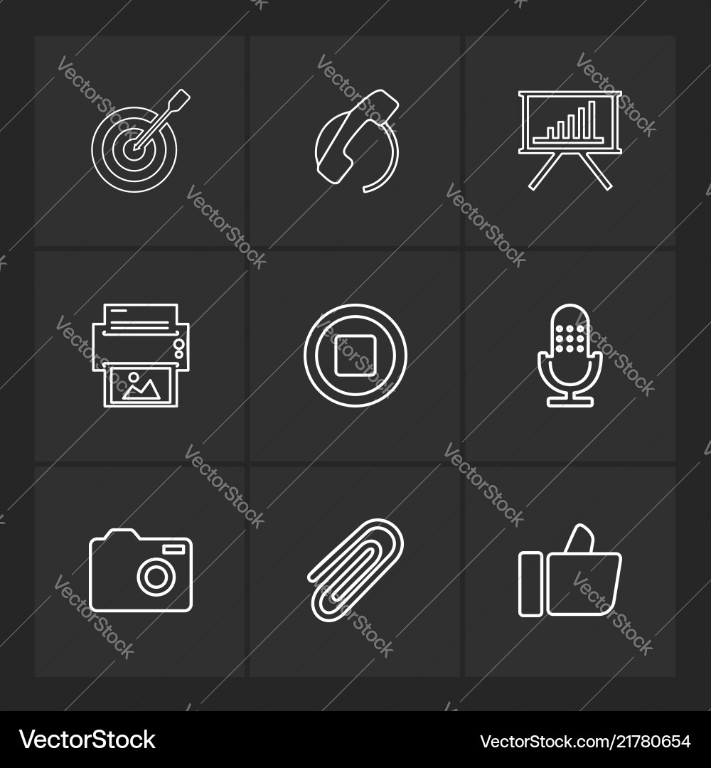 Dart focus graph like microphone stop pin Vector Image