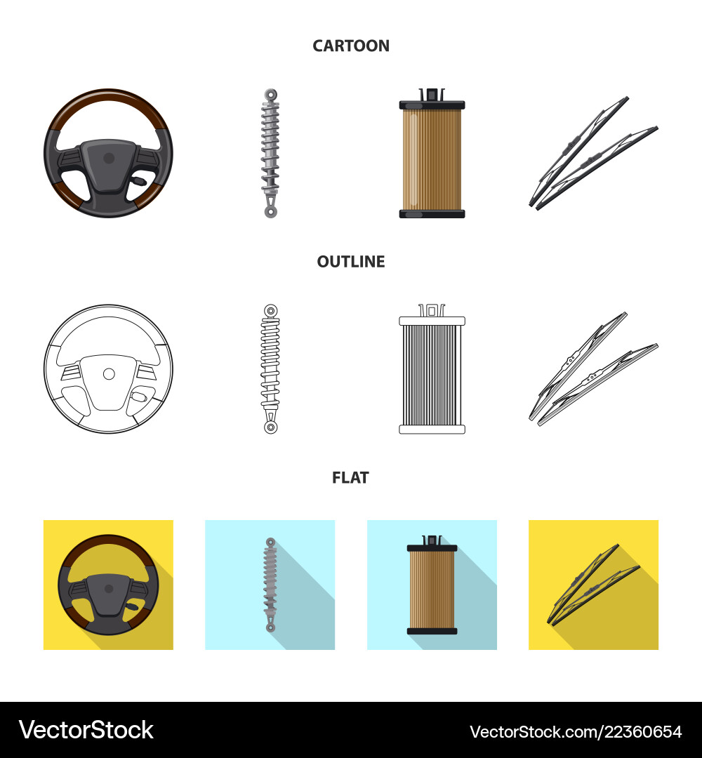 Design of auto and part logo set Design of auto and part logo set vector image
