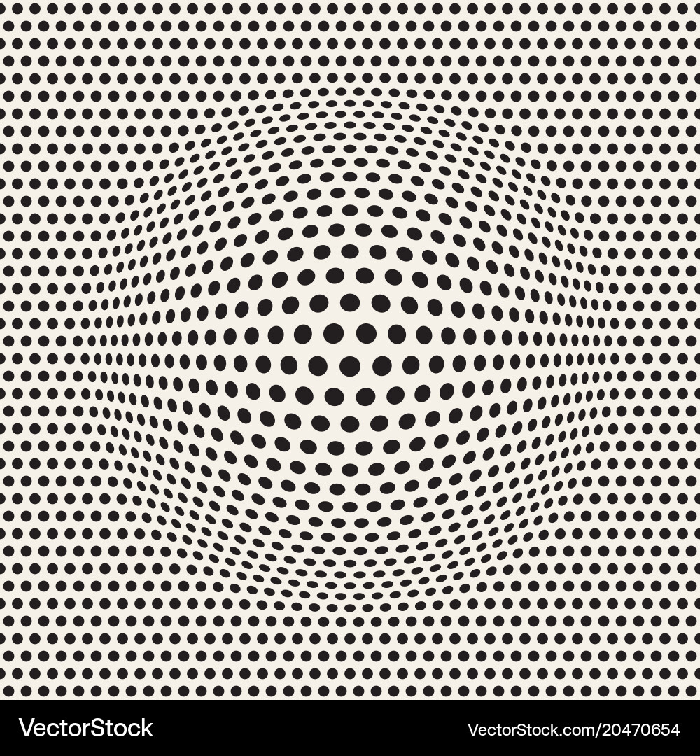 Halftone bloat effect optical abstract Vector Image