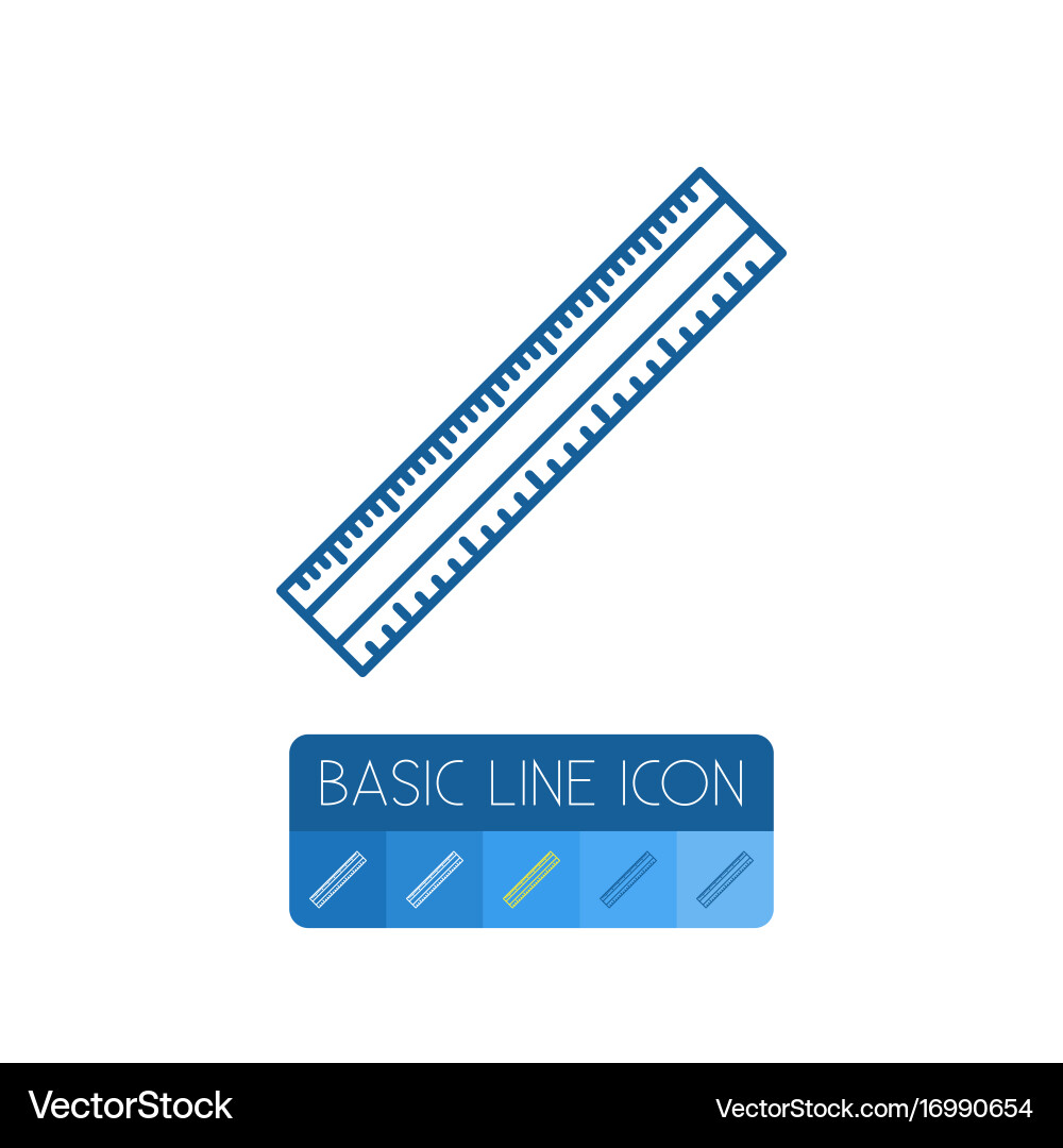 Isolated scale outline length element can vector image