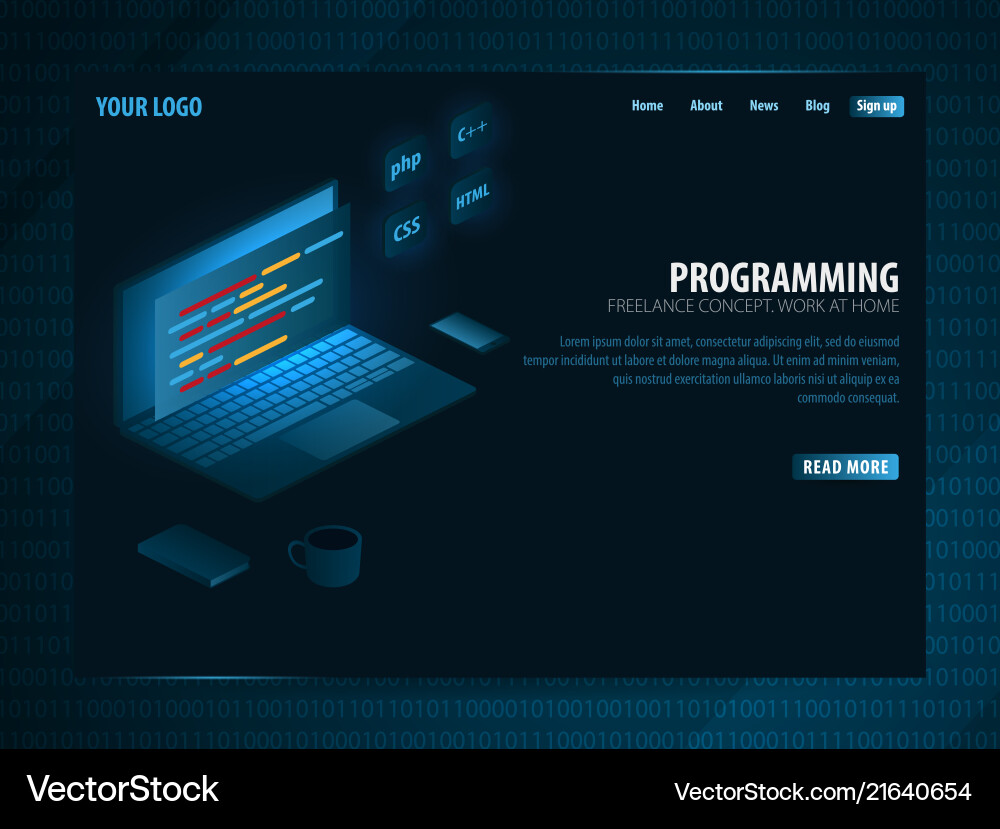 isometrische Programmierung und Codierung Isometrische Programmierung und Codierung vektorbild