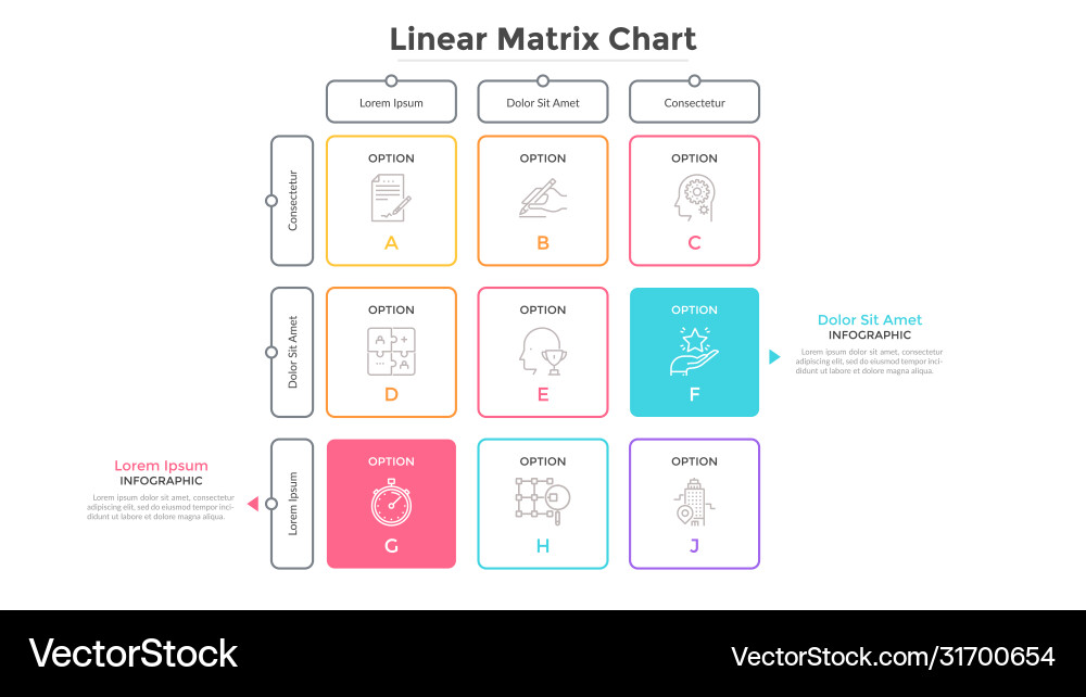 Modern linear infographic template Royalty Free Vector Image