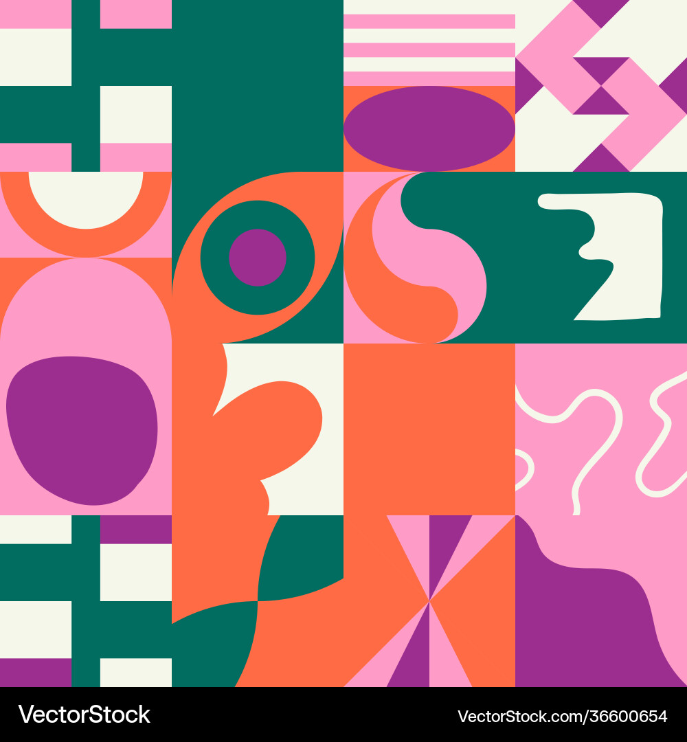 Naive art artistic pattern with abstract shapes Naive art artistic pattern with abstract shapes vector image
