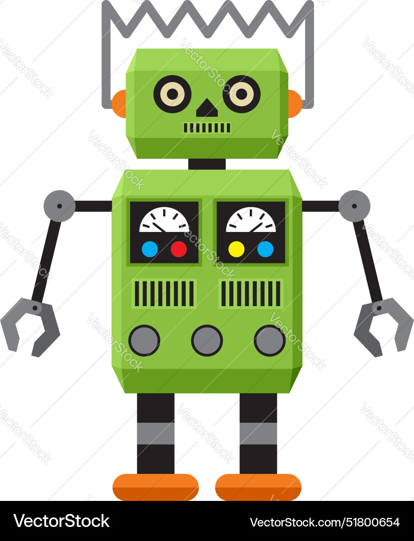 Retro model of a robot Retro model of a robot vector image