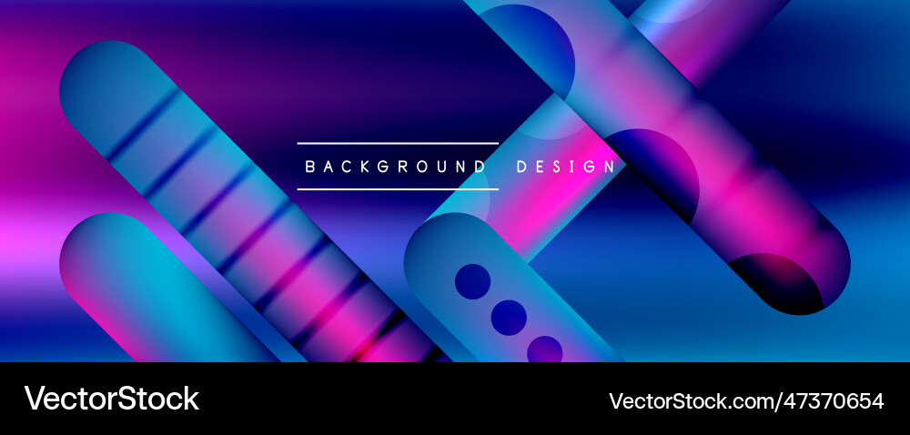 Round shapes and lines with fluid gradients Vector Image
