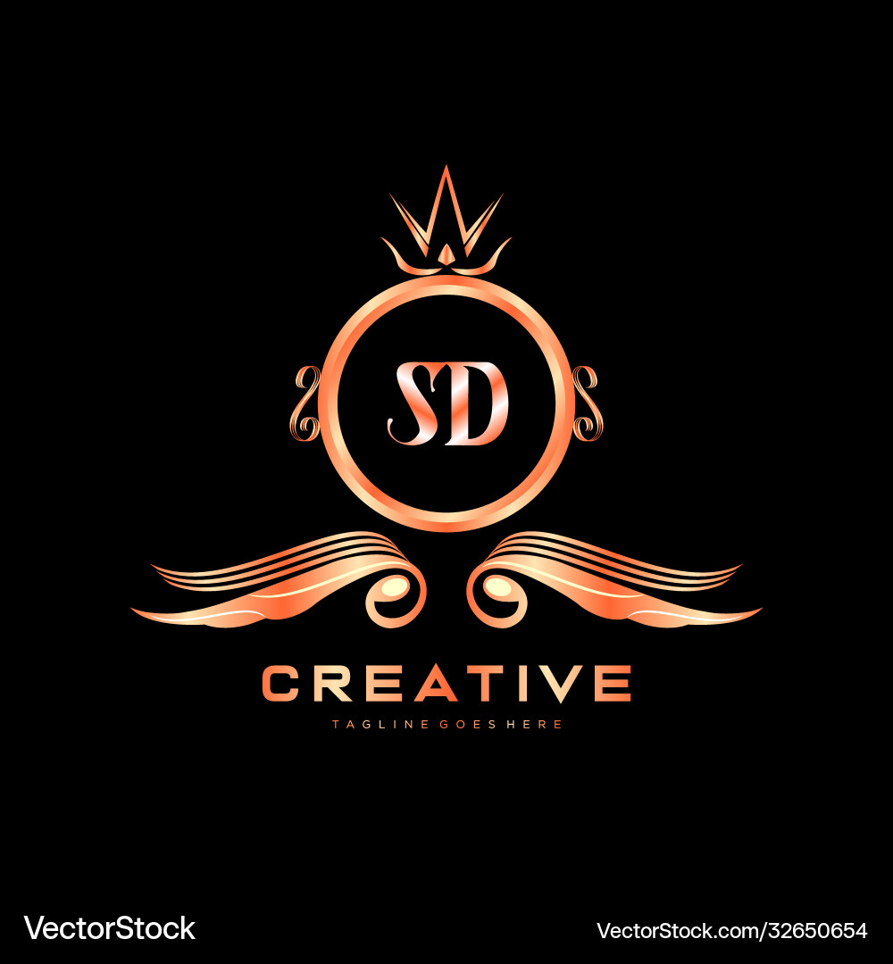 Sd initial logo with colorful circle template Sd initial logo with colorful circle template Vector Image