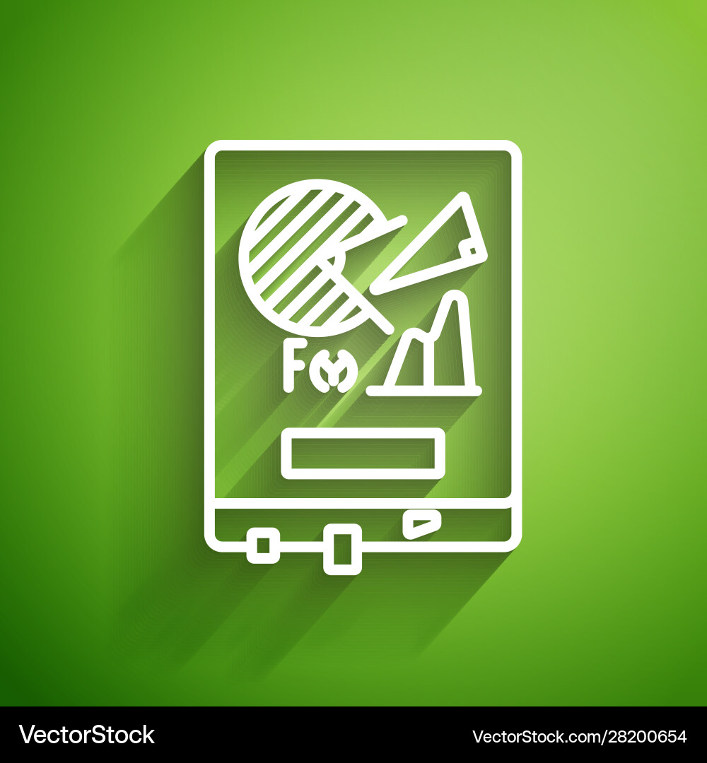White line board with graph chart icon isolated White line board with graph chart icon isolated vector image