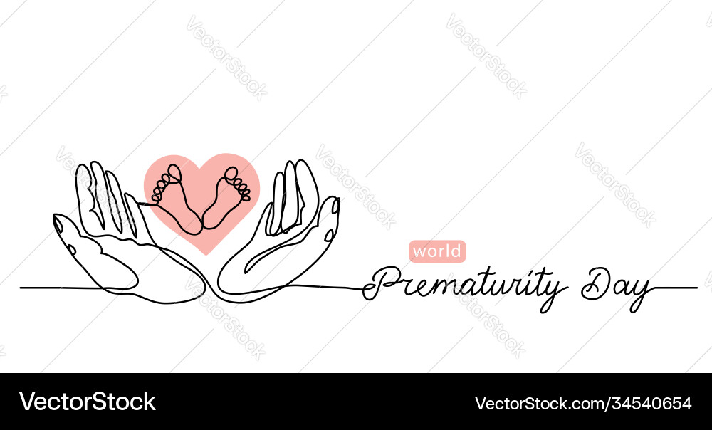 World prematurity day simple banner World prematurity day simple banner vector image