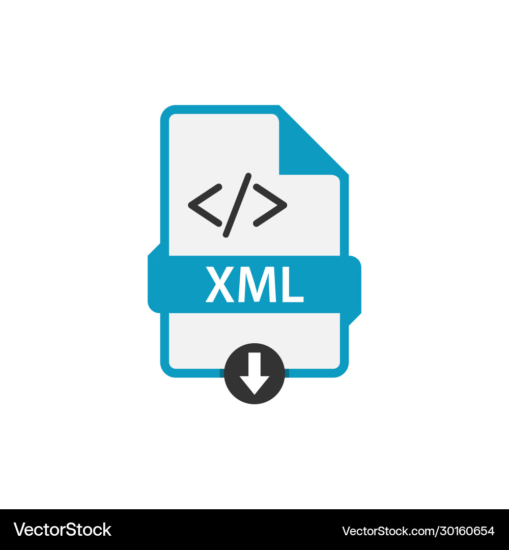 Xml file document download Xml file document download Vector Image