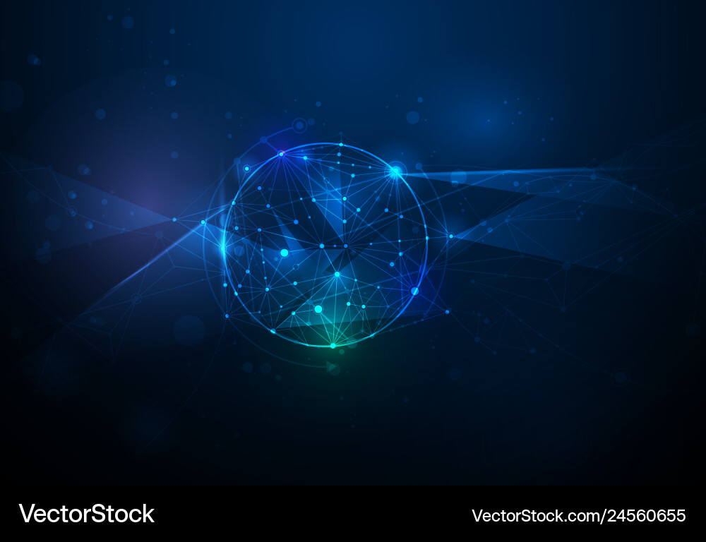 Abstract molecules and 3d mesh with circles lines Abstract molecules and 3d mesh with circles lines vector image