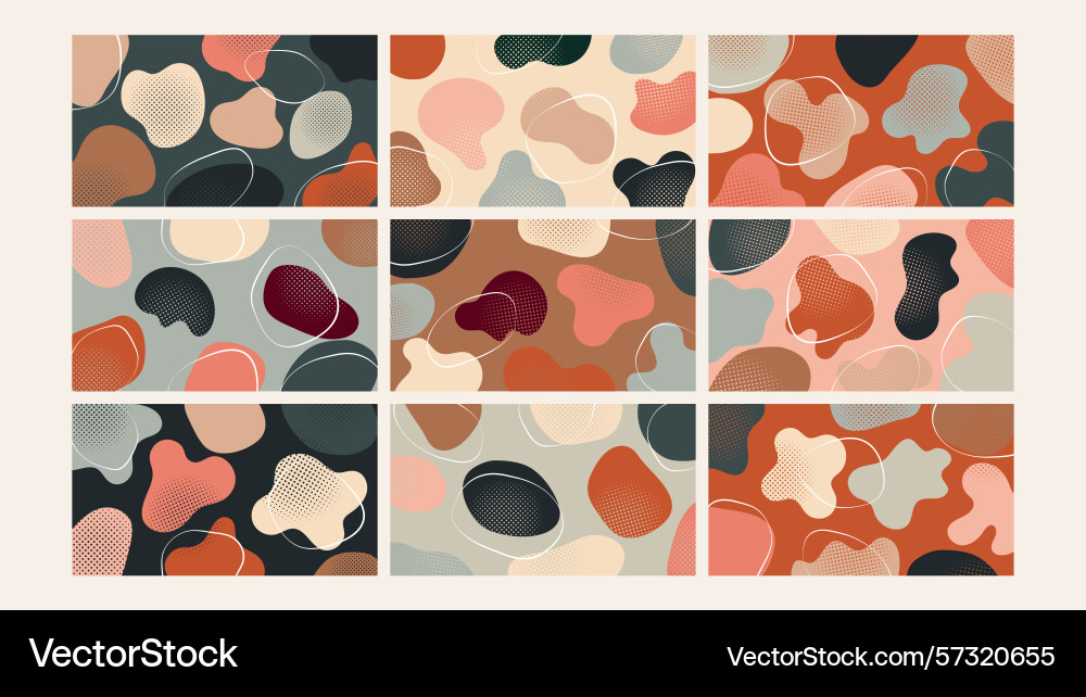 Bold colorful blob background set Bold colorful blob background set vector image