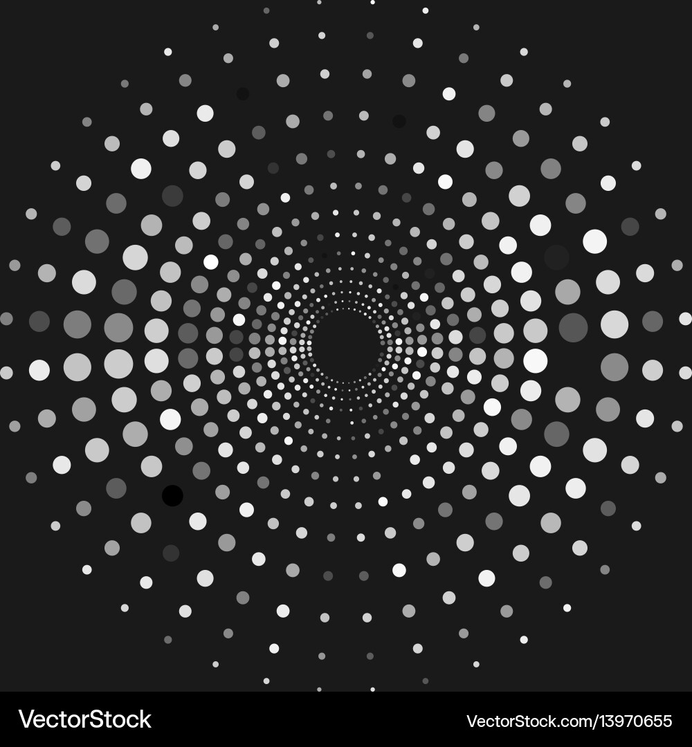 Circle with dots for design project halftone Circle with dots for design project halftone vector image