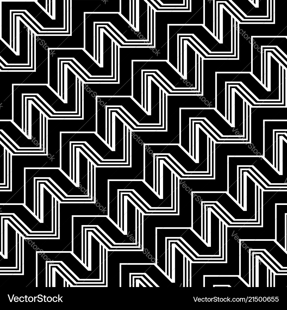 Design seamless monochrome zigzag pattern Vector Image