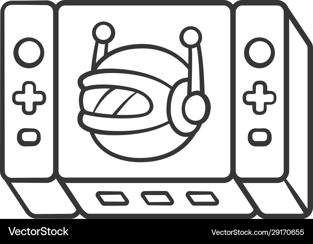 Game bot linear icon artificial intelligence Game bot linear icon artificial intelligence vector image