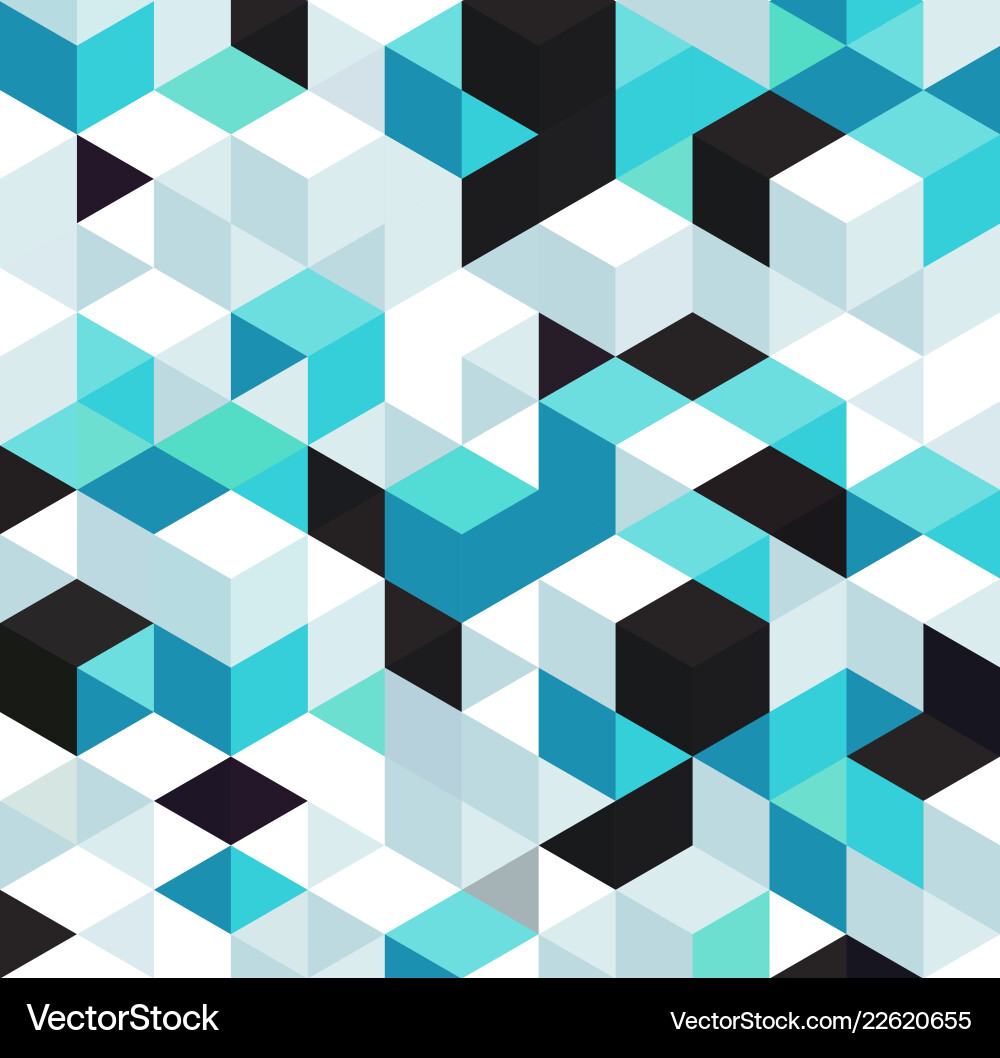 Geometric Color Cube Background vector image