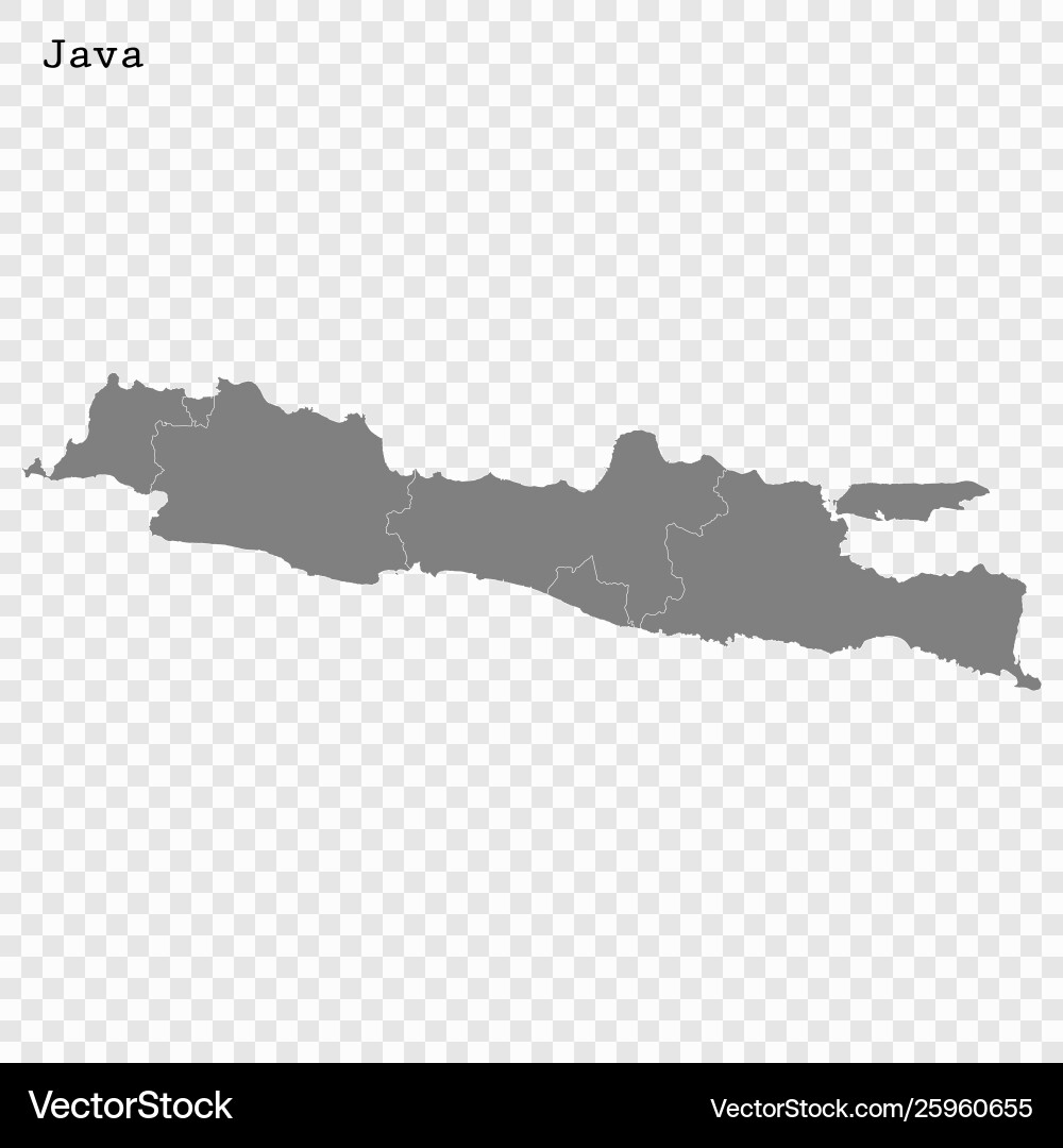 High Quality Map of Java vector image
