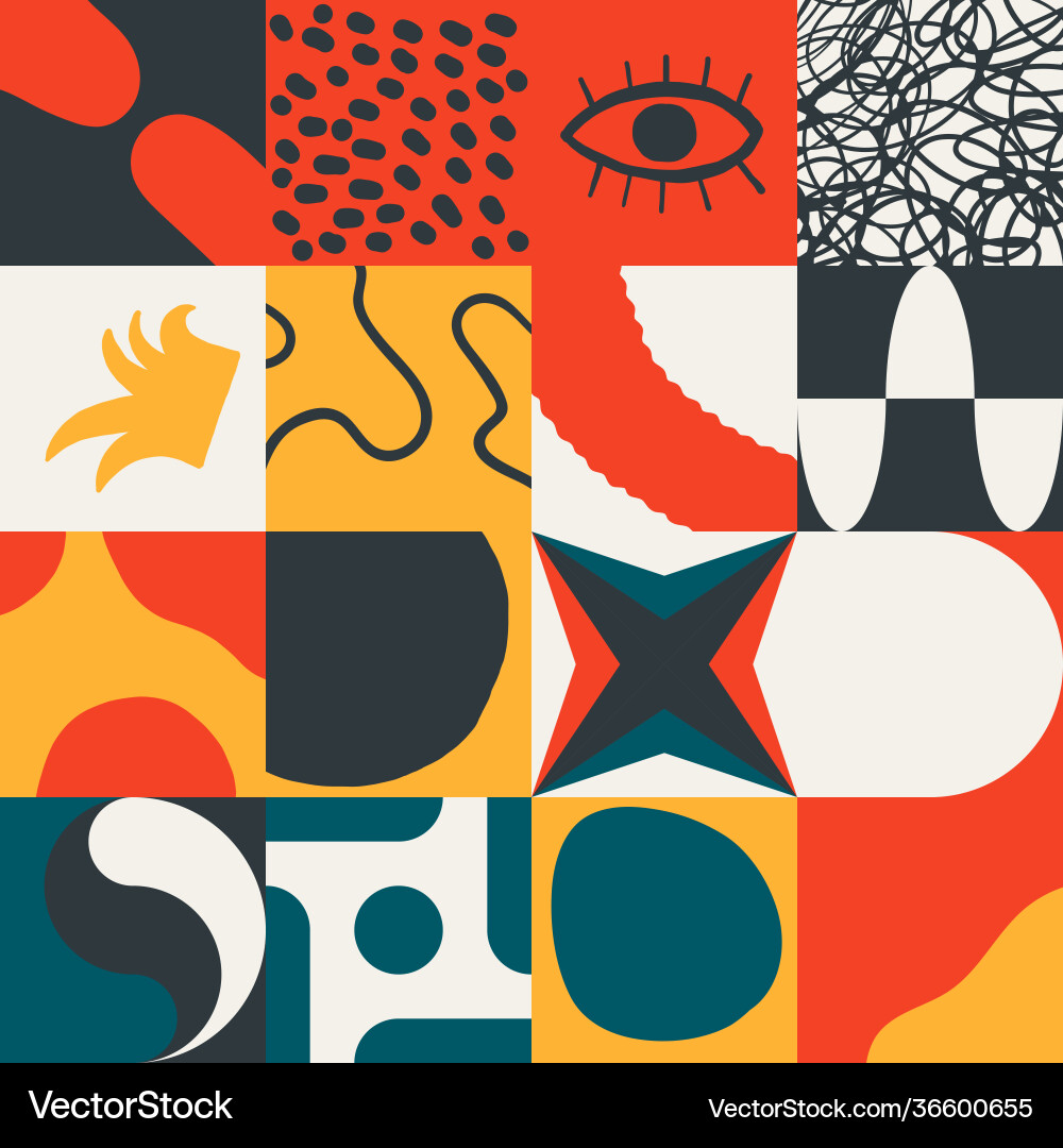 Pattern with abstract geometric shapes Pattern with abstract geometric shapes vector image
