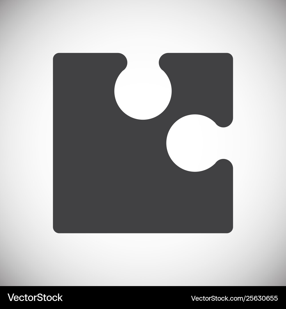 Puzzle icon on background for graphic and web Puzzle icon on background for graphic and web vector image