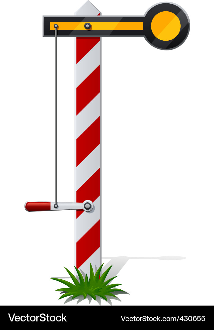 Railroad Semaphore Signal Vector Image