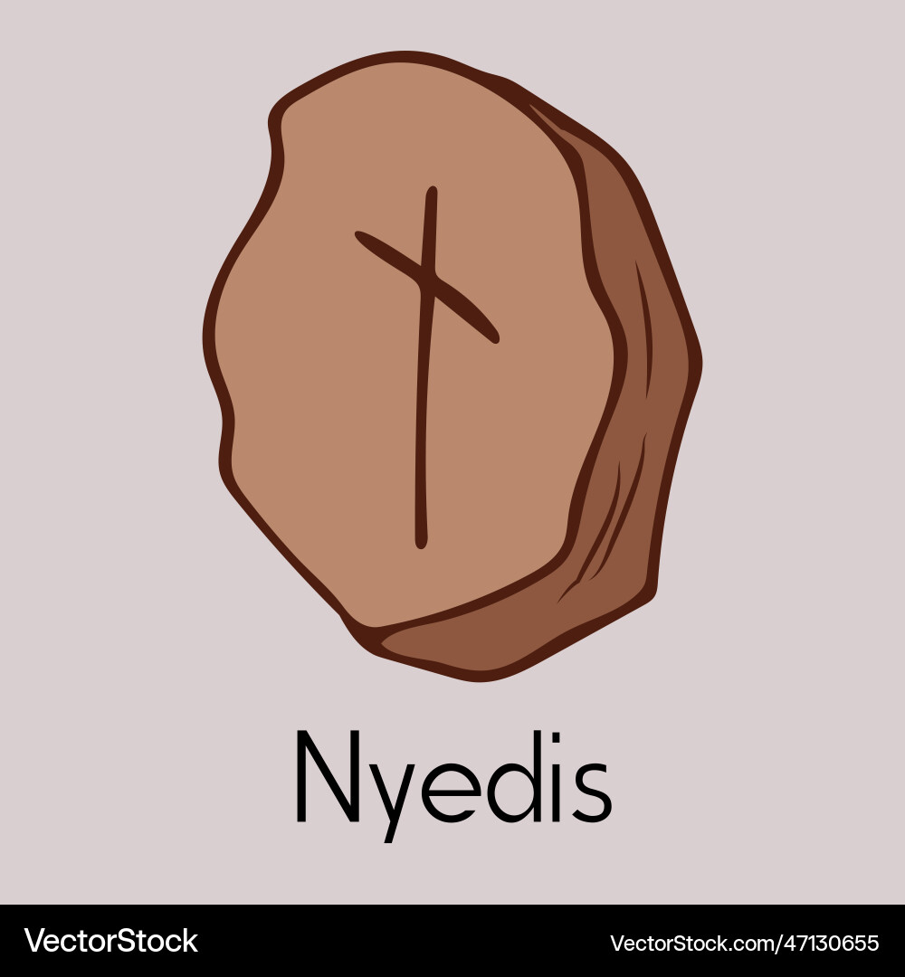 Rune nyedisancient scandinavian runesrunes Vector Image