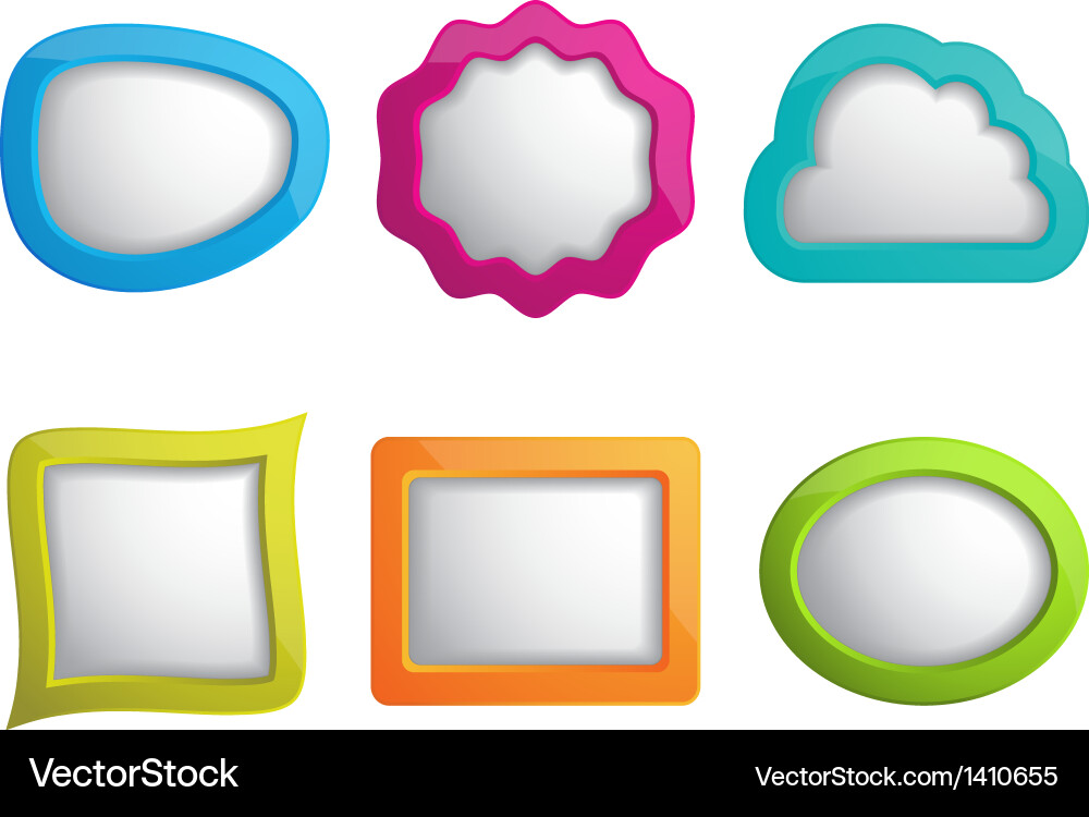 Set of 3d web frames vector image