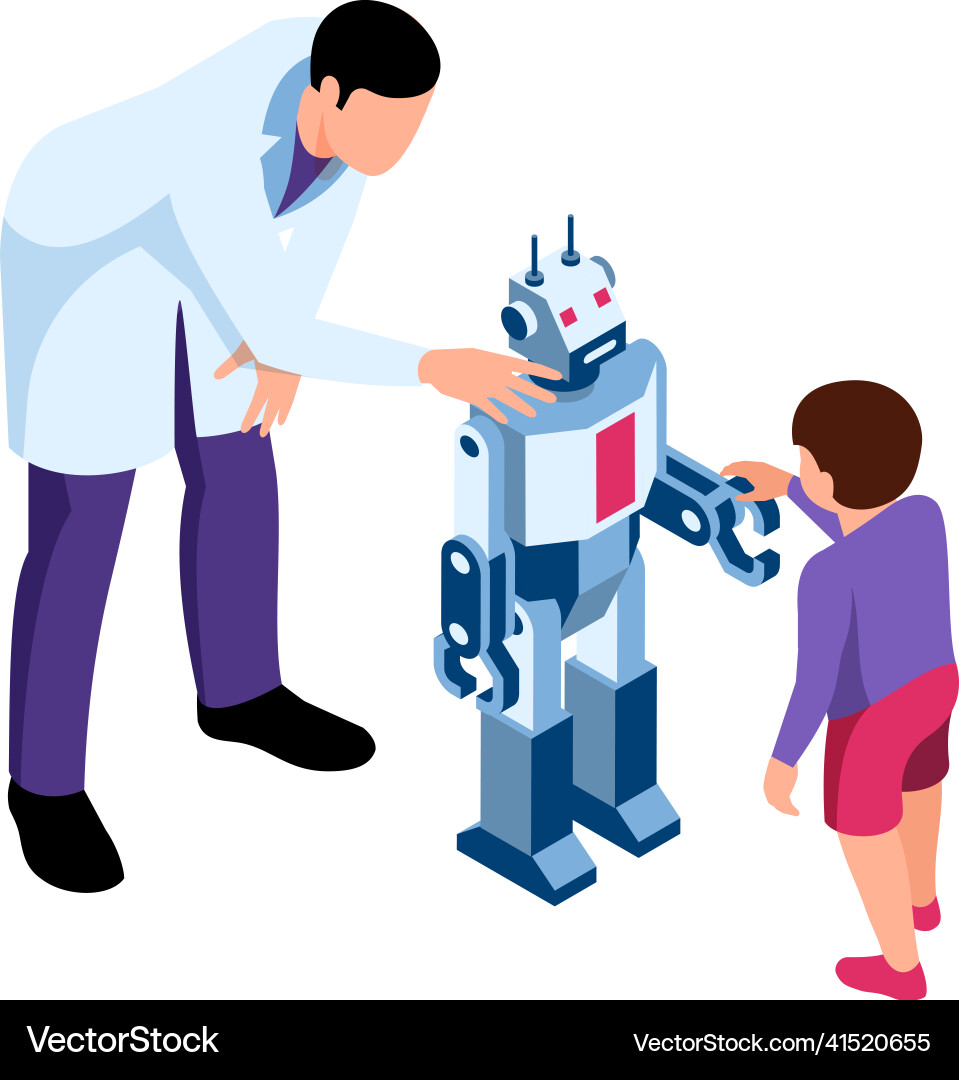 Setting up robot composition Vector Image
