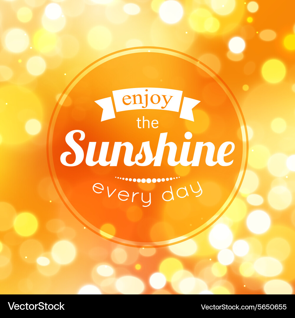 Shining Summer Sunshine Background Vector Image